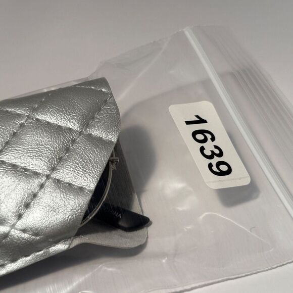 1639 NEW Silver Aviator Sunglasses with Top Bar Detail - Edgy Modern Style - Picture 9 of 9